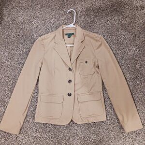 Lauren Ralph Lauren classic twill blazer tan